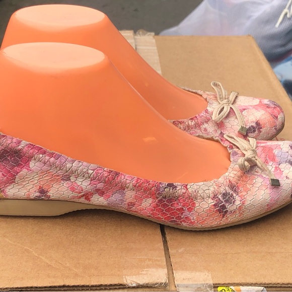 Paver Womens Pink Purple Sneak Skin Printed ballet slip on shoes Size 38/7US - Picture 7 of 13